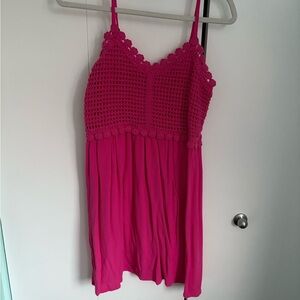 Pink Crochet Women's Top